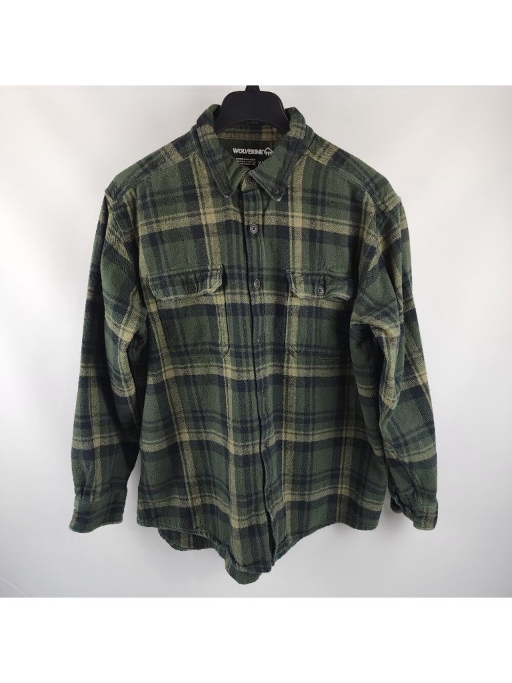 Wolverine Shirt Mens XXL Multi Plaid L/S Flannel Button Down Collar